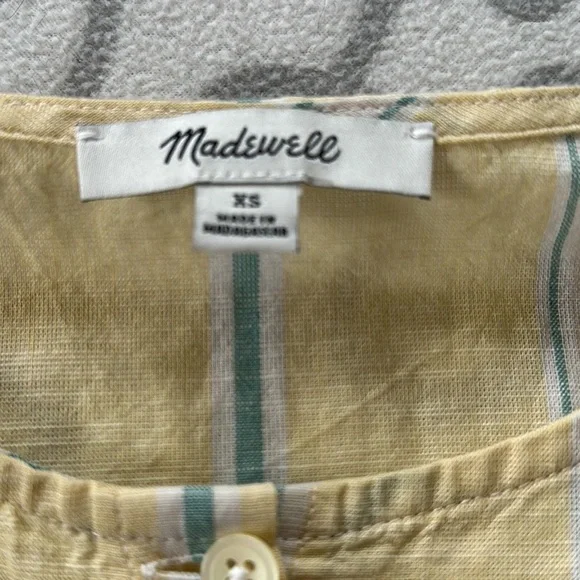 Madewell Drawstring-Waist Shirt in Atlantic Stripe - Picture 6 of 9